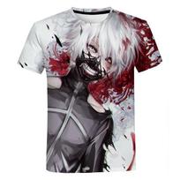 Tokyo Ghoul Graphic marškinėliai vyrams Moterų Vasara Nauja Laisvalaikis Dideli marškinėliai Madingi Harajuku Streetwear Viršutiniai marškinėliai XXXL gray
