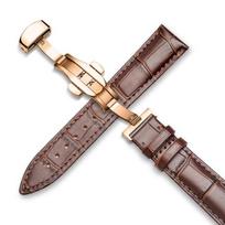 Laikrodžio apyrankė 18mm 19mm 20mm 21mm 22mm 24mm Calf Natūralios odos laikrodžio apyrankė Alligator grūdėta laikrodžio dirželis, skirtas Tissot Seiko 16mm gray