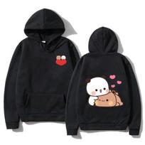 Bubu And Dudu Hoodie Moteriška Estetinė Grafika Juokingi Kawaii Bubble Tea Hoodie Unisex Anime Harajuku Vintažiniai megztiniai Sweats 3XL black