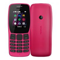 Atnaujintas originalus Nokia 110 (2019 m) Dvi SIM korteles palaikantis mobilusis telefonas su 2 SIM kortelėmis Simple Set rožinė