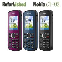 Atnaujintas Nokia originalus Nokia C1-02 mobilusis telefonas 1 Battery 1 Charger rožinė