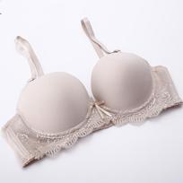 Seksualios Push Up liemenėlės Smoot Lace Bralette apatiniai moteriški liemenėlė Nematoma vestuvių liemenėlė Top Soutien Gorge 42A smėlis