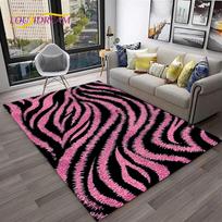 Juodas Baltas Spalvingas Zebra Eilučių Rašto Kilimas Kilimėlis Namams Svetainei Miegamajam Sofai Durų Kilimėlis Dekoras, Plotinis Kilimas Neslystantis Grindų Kilimėlis 100x120cm