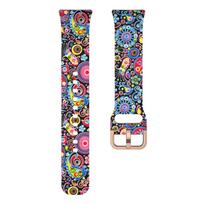 Dirželis, skirtas Samsung Galaxy Fit 3 laikrodžio spausdinimui silikoninė apyrankė universali moteriška lauko apyrankė universali apyrankė, skirta Samsung Galaxy Fit3 For Samsung Fit 3 juoda/mėlyna