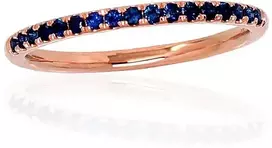 Diamond Sky Jewelry Auksinis žiedas su safyrais „Leticia III“