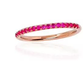 Diamond Sky Jewelry Auksinis žiedas su rubinais „Leticia II“