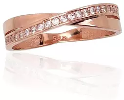 Diamond Sky Jewelry Auksinis žiedas su cirkoniais „Aukso Raštas XV“