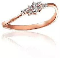 Diamond Sky Jewelry Auksinis žiedas su cirkoniais „Ryto Kibirkštis“