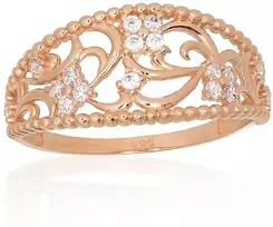 Diamond Sky Jewelry Auksinis žiedas su cirkoniais „Versailles XI“