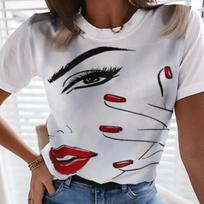 Moterų marškinėliai Seksuali mergina 3D spausdinimo marškinėliai Moterų mados marškinėliai Trumpomis rankovėmis viršūnės T-shirt Afrikos moterys Camiseta Mergaitės drabužiai 5XL gray