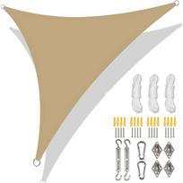 5/3,6/3/2M Trikampė burė, vandeniui atspari skėtė nuo saulės, 98% UV blokų markizė su nemokama virve, skirta Garden Patio Pergola pavėsinei 200x200x200CM white