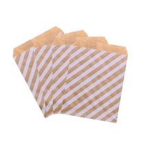 25pcs Popcorn Bags Kraft Paper Bag Candy Biscuit Giftwrapping Baked Goods Bag Kraft Paper Bags Favour Bags for Gifts ADM
