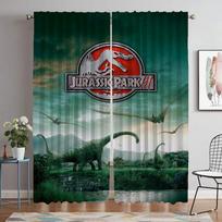 Elegantiškos kambario užuolaidos svetainei Jurassic Park tiulis miegamojo pertvarai juodinamos užuolaidos 2 vnt. atspalviai lango užuolaida W50xH70cmx2pcs-CL black