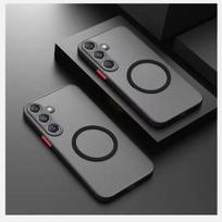 Magnetinis dėklas, skirtas Samsung Galaxy A55 5G A35 A25 A15 A54 A53 A52 A34 A14 A32 A13 A51, Atsparus smūgiams šarvuotas telefono dėklas, minkštas matinis dangtelis A25 juoda