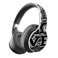 Graffiti Bevielės Bluetooth Ausinės Gilių Bosų Ausinės Triukšmo Slopinimo Ausinės HiFi Žaidėjų Ausinės su Mikrofonu Palaiko TF/FM juoda/balta