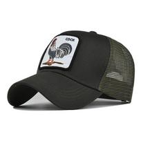 Pavasarinė nauja gyvūnų siuvinėjimo tinklinė skrybėlė vyrams ir moterims gyvūnų beisbolo kepuraitė hiphopo kepuraitė Adjustable gray