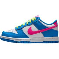 Nike Dunk Low GS Foto Mėlyni Hyper Rožiniai Vaikų Sportbačiai Balti Šviesiai Citrinos Twist IB7747-406 38.5 blue