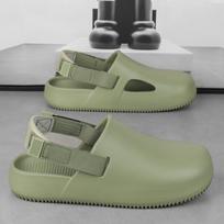 Mens slippers Summer Shoes Sale Replica Brand Sandals Man Summer 2025 Luxury Man Sandal Mens Soft Sandles Slipers Flat 44-45 žalia