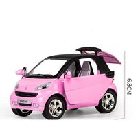 1/24 Lydinio Automobilis Smart Fortwo Metalinis Lietas Žaislas Imitacinis Automobilio Modelis Transporto priemonės Kolekcionuojamas Ornamentas Vaikų Automobilių Žaislai Kalėdinės Dovanos rožinė