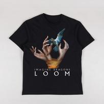 „Imagine Dragons Loom Tour 2025“ marškinėliai trumpomis rankovėmis medvilniniai vyriški / moteriški marškinėliai Aukštos kokybės minkšti unisex gatvės drabužiai, hiphopo mada M black
