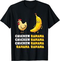Vištiena Bananas Šokis Juokingas Vaisius Memas Mergaitės Vaikai Moterys Vyrai Marškinėliai L yellow