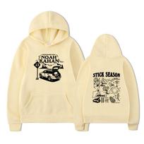 Noah Kahan Stick Season Prekės Country Music Albumas Gobtuvas Megztinis Žieminis Šiltas Megztinis Viršus Streetwear Unisex L beige