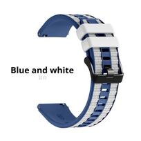 1:1 Originalus silikoninis dirželis Huawei Watch Ultimate 2 apyrankei GT6 GT5 GT4 GT3 Pro 46mm dviejų tonų apyrankė 22mm laikrodžio dirželiai Huami Amazfit GTR 2 mėlyna