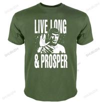 men's streetwear tee Star Treks Spock Live Long And Prosper Licensed Adult T Shirt fashion t-shirt men cotton brand teeshirt M black
