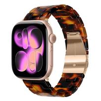 Prabangus dervos dirželis Apple Watch Ultra 3 2 49mm 11 10 42mm 46mm grandinėlės apyrankė iWatch Series 9 7 8 45mm 41mm 6 5 SE3 40mm 44mm (S10/11 42mm)38/40/41mm ruda