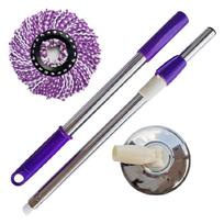 Auto Rotating Spin Mop Stainless Steels Construction Fast Water Extraction System Interchangeable Mop Head Replacement gray