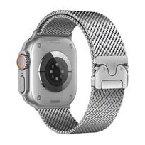 Titano milanietiška apyrankė Apple watch Ultra 3 Juosta 49mm 46 45 41 42 44 correa apyrankė Dirželiai Series 11 10 9 8 7 6 5 SE \'poi9 42 45 44 49 S11-46mm sidabras