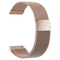 Nerūdijančio plieno Milano dirželio grąžinimo magnetinė apyrankė 18mm/20mm/22mm pakaitinis dirželis, tinka išmaniesiems laikrodžiams 22mm ryškiai rožinė