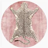 Leopardo rašto miegamojo dekoras Apvalus kilimas Purūs minkšti kilimai svetainei Modernus minimalistinis pliušinis kilimas Namų neslystanti grindų danga 140x140CM