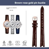 Tissot Jiali Little Beauty T126 Apyrankė Moterims 1853 Moteriškas Modelis Įpjova Apyrankė 12x4mm 14x5mm T126010 Karvės Odos Laikrodžio Dirželis 12mm-4mm black
