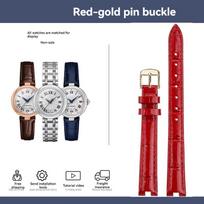 Tissot Jiali Little Beauty T126 Apyrankė Moterims 1853 Moteriškas Modelis Įpjova Apyrankė 12x4mm 14x5mm T126010 Karvės Odos Laikrodžio Dirželis 14mm-5mm red