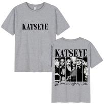 Kpop Katseye Grafiniai Marškinėliai 90-ųjų Vintažinė Mada Vyrams Moterims Trumpomis Rankovėmis Medvilniniai Oversize O-Kaklo Marškinėliai Streetwear Gerbėjų Dovanos S gray