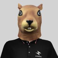 Kūrybiškos gyvūnų kostiumų kaukės iš minkšto latekso, puikiai tinkančios Helovino vakarėliams ir vaikų šventėms Squirrel Head