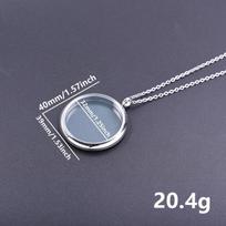 Aukštosios mados susukami medalionai pakabukai karoliai moterims vyrams papuošalai atminties nuotrauka plaukiojantis žavesys pasidaryk pats nerūdijančio plieno medalionai dovana 60cm gray