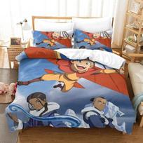 New Avatar The Last Airbender Beding Set Single Twin Ful Quen King-Sized Dimensionsd Dimensions Bed Linen Set Adult People Bedrom Duvet cover Sets 100*200cm Single gray
