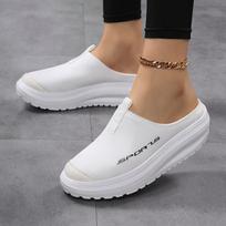 TUINANLE Women Casual Shoes Slip On Loafers Fashion Comfortable Breathable Slippers Female Platform Height-Increasing Footwear 41 balta