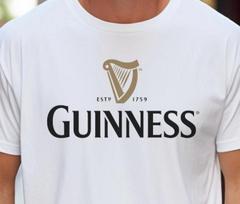 Guinness Est. 1759 marškinėliai su alaus logotipu ant aukščiausios kokybės „Comfort Colors“ marškinėlio L gray