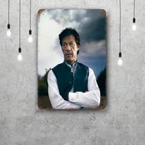 Imran khan Vintažiniai metaliniai skardos ženklai Plakatai Dekoras Retro metalinė plokštelė Sienos meno dekoras Garažui Barui 30x40cm(11.8x15.7inch)