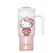 Sanrio Hello Kitty Termosinis buteliukas 316 nerūdijančio plieno Termosas Dvigubos sienelės izoliacija šaltiems gėrimams Nešiojama kelioninė puodelis 900ML white