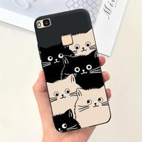 Skirta Huawei P9 Lite dėklas Mielas dinozaurų animacinis dangtelis Skirta Huawei P8Lite ALE-L21 telefono dėklai Huawei P8 Lite P9Lite 2017 Minkšti Fundas Huawei P9 Lite black