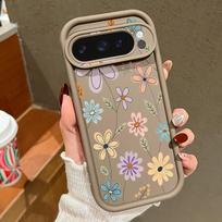 Animacinių gėlių spalvų TPU dėklas Google Pixel 10 7 8 Pro 9A 8A 7A Pixel 10 9 Pro XL minkšto silikono apsauginis dėklas Google Pixel 10 Pro