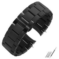 Aukštos kokybės lenkta galinė apyrankė laikrodžiui Armani AR5905 5890 5919 5906 5891 5920 Laikrodžio apyrankė 20mm 23mm Juoda Ruda ir Rožinio aukso dirželis 23mm for men black