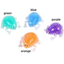 Stretchy Frog Stress Relief Balls Squishy Animal Dough Ball For Kids Adults Sensory Squeeze Ball Party Favors Classroom Prizes DP1499- blue