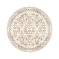 VIKAMA Žieminis šiltas apvalus retro kilimas prabangus aukščiausios klasės skandinaviškas svetainės miegamojo šoninis kilimėlis skalbiamas namų dekoracija 60X60cm white