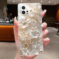 Dėklas Motorola Moto G72 Case G 72 Gėlių dizainas Skaidrus minkšto silikono galinis dangtelis Bumper For Moto G72 MotoG72 Telefono dėklai Coque Motorola Moto G72 white