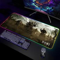 H-Hunt-Showdown Žaidėjo pelės kilimėlis Žaidėjo RGB stalo kilimėlis Klaviatūros kilimėlis Žaidimų nešiojami kompiuteriai LED pelės kilimėlis Stalo apsauga Anime pelės kilimėliai RGB600x300x3mm brown